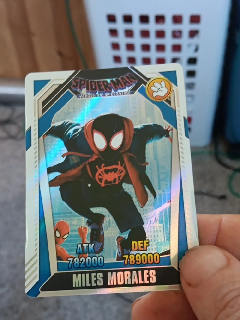 Marvel Miles Morales Holographic Trading Card - Blue, Red, Black